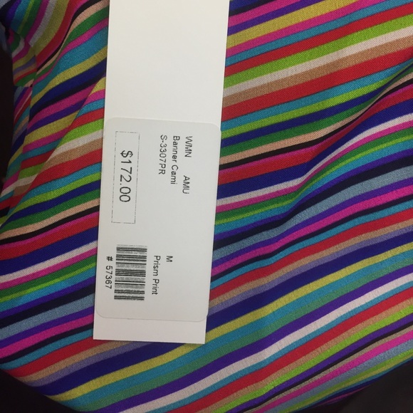 NWT Amanda Uprichard Striped Silk Cami - Picture 6 of 7